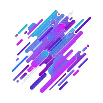 Abstract modern composition background with colorful original elements Stock Illustration
