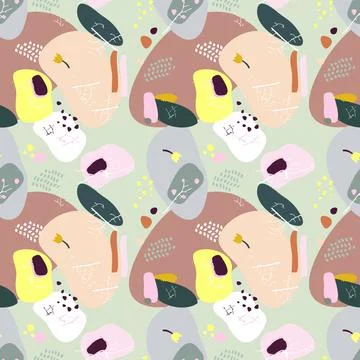 Abstract modern composition background with colorful original elements Stock Illustration