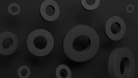 Abstract modern composition with black tubes cylinders on black background. 3 스톡 동영상 139069778