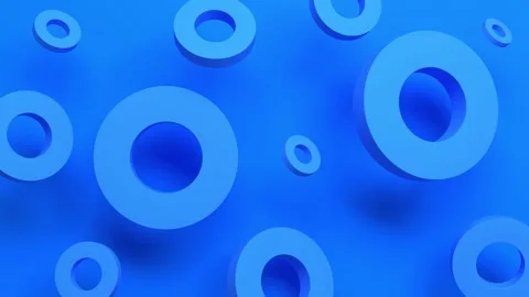 Abstract modern composition with blue tubes cylinders on blue background. 3D  Stock Footage 139069797