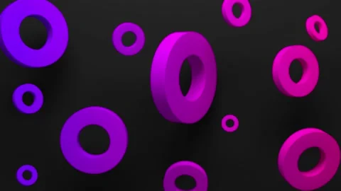 Abstract modern composition with colorful gradient pink, vivid, purple tubes  스톡 동영상 139069782