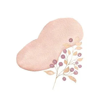 Abstract modern composition. Watercolor elements background. Hand painted f.. Stock Illustration