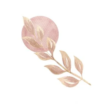 Abstract modern composition. Watercolor elements background. Hand painted flo Stock Illustration