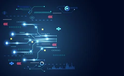 Abstract Modern connection science technology dots and lines systems connecti Stock-Illustration