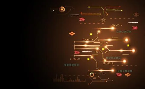 Abstract Modern connection science technology dots and lines systems connecti Illustrazione stock