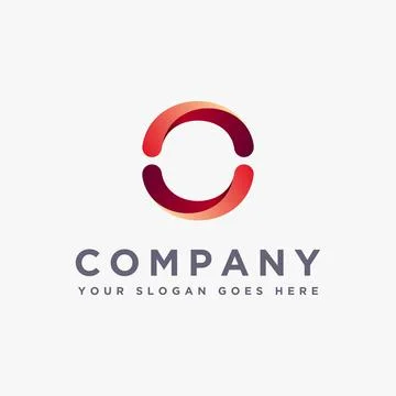 Abstract modern couple circle logo icon vector template on white background Stock Illustration