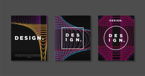 Abstract modern covers design. futuristic art line gradient background. Stock Illustration