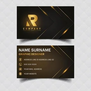 Abstract modern creative and clean business card template Illustrazione stock