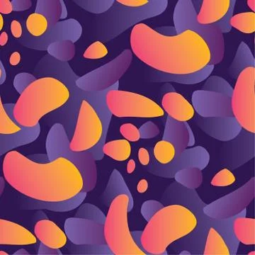 Abstract modern curve forms seamless pattern. 스톡 일러스트