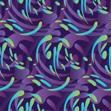 Abstract modern curve forms seamless pattern. Illustrazione stock