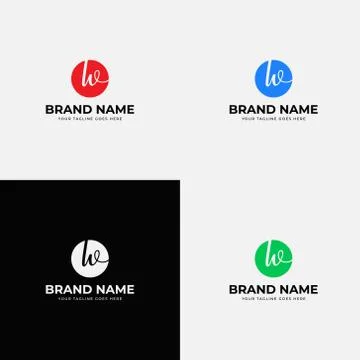 Abstract modern curvy  initial w letter logo design vector template. Professi Stock Illustration