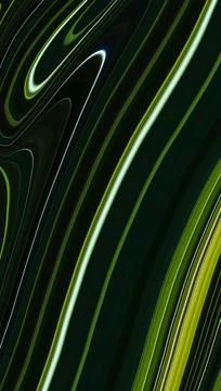 Abstract modern dark background with digital luminous green wave lines. Tech Illustrazione stock
