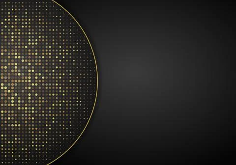 Abstract modern dark background with overlap layers. Realistic texture with g Stock Illustration