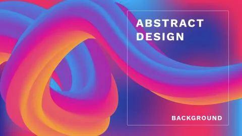 Abstract modern design 3d flow shape. Liquid wave backgrounds for Poster, Presen Stock Illustration