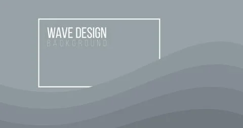 Abstract Modern Design Creativity Background of Grey Waves, with the box for  Illustrazione stock