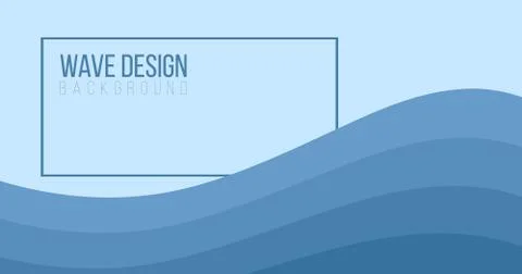 Abstract Modern Design Creativity Background of Blue Waves, with the box for  Stock Illustration