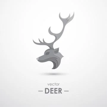 Abstract modern design of deer logo vector Stock Illustration