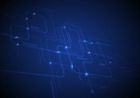 Abstract modern digital science technology futuristic circuit board Stock Illustration