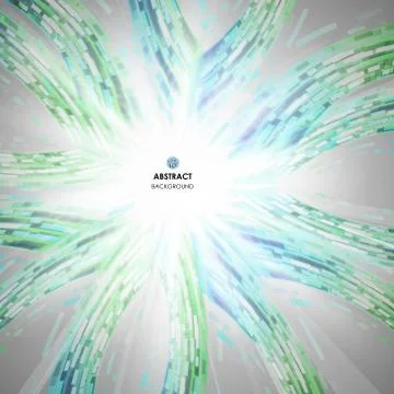 Abstract of modern digital technology dimension background in green and blue Stock-Illustration