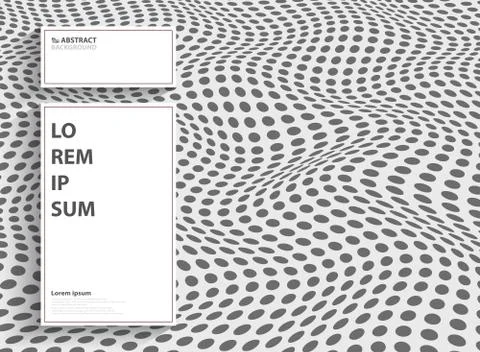 Abstract modern dot of mesh cover design with white copy space of text. Illustrazione stock