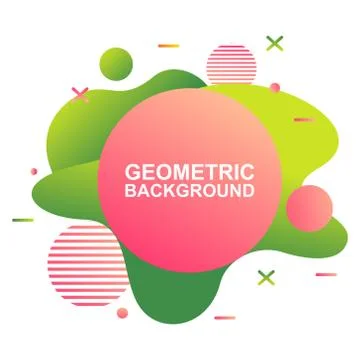 Abstract Modern Dynamical Gradient Colored Liquid Fluid Shape Banner Frame 스톡 일러스트