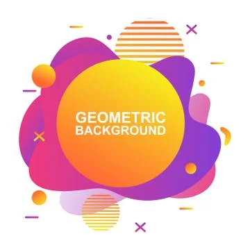 Abstract Modern Dynamical Gradient Colored Liquid Fluid Shape Banner Frame 스톡 일러스트