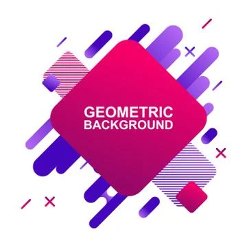 Abstract Modern Dynamical Gradient Colored Liquid Fluid Shape Banner Frame 库存插图