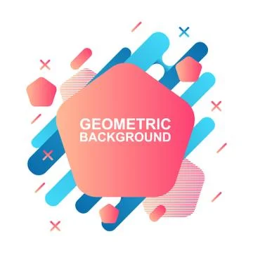 Abstract Modern Dynamical Gradient Colored Liquid Fluid Shape Banner Frame Stockillustratie