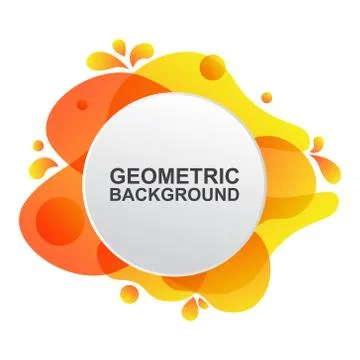 Abstract Modern Dynamical Gradient Colored Liquid Fluid Shape Banner Frame 스톡 일러스트