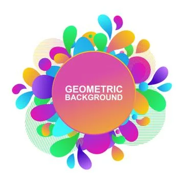 Abstract Modern Dynamical Gradient Colored Liquid Fluid Shape Banner Frame 스톡 일러스트