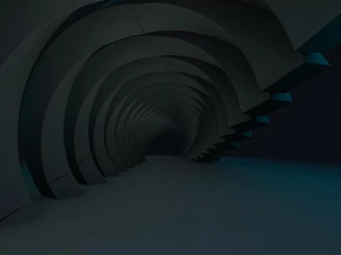 Abstract modern empty architecture background. 3D illustration Stock Illustration