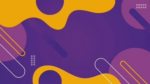 Abstract Modern Flat Wavy Shape Yellow and Purple Background Design.Vector .. Illustrazione stock