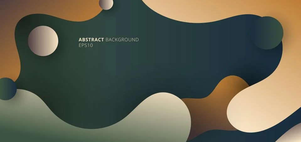 Abstract modern fluid gradient shape on natural color background. 스톡 일러스트