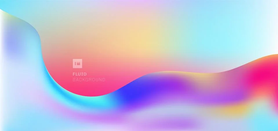 Abstract modern fluid wave shape colorful flowing background. Stock Illustration