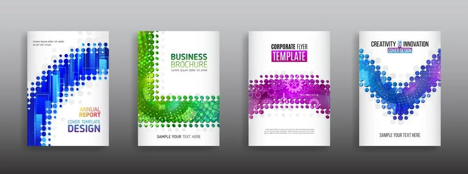 Abstract modern flyer design. Vector annual report brochure. Hi-tech cover ba Stock Illustration