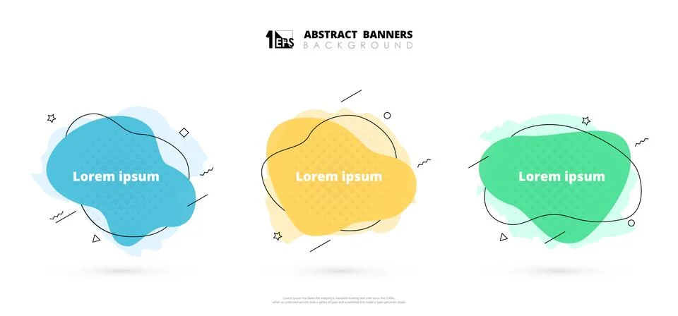 Abstract modern flyer elements of geometric decoration background. Stock Illustration