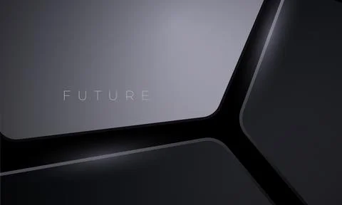 Abstract modern futuristic background design with geometric 3D shapes for Stock Illustration