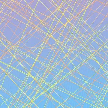Abstract Modern Geometric Background with Intersecting Yellow and Orange Lines Stock Illustration