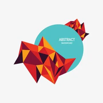 Abstract modern geometric composition background Ilustração Stock