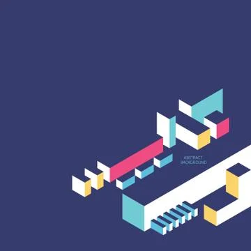 Abstract modern geometric composition background Stock Illustration