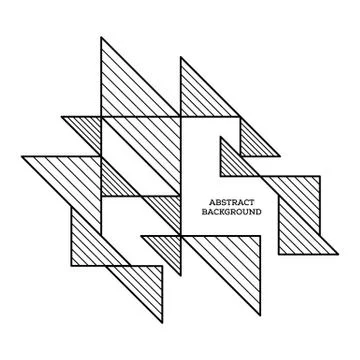 Abstract modern geometric composition background Stock Illustration