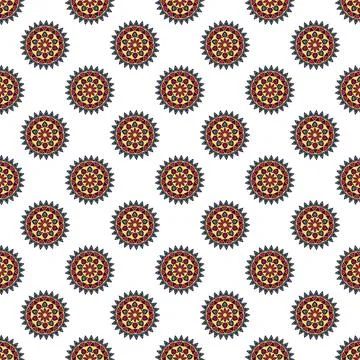 Abstract modern geometric flower pattern. Stock Illustration