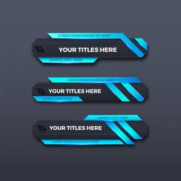 Abstract modern geometric lower third banner template design Illustrazione stock