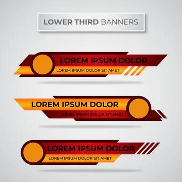 Abstract modern geometric lower third banner template design Stock Illustration