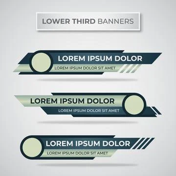 Abstract modern geometric lower third banner template design Stock Illustration