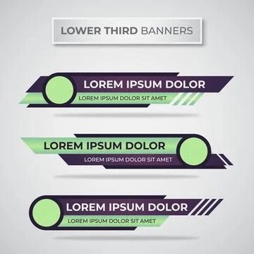 Abstract modern geometric lower third banner template design Illustrazione stock