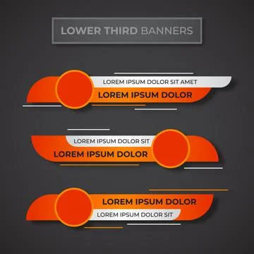 Abstract modern geometric lower third banner template design Illustrazione stock