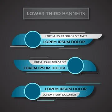Abstract modern geometric lower third banner template design Stock Illustration