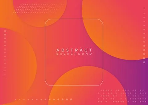 Abstract modern geometric round shape design colorful and halftone style Stock Illustration