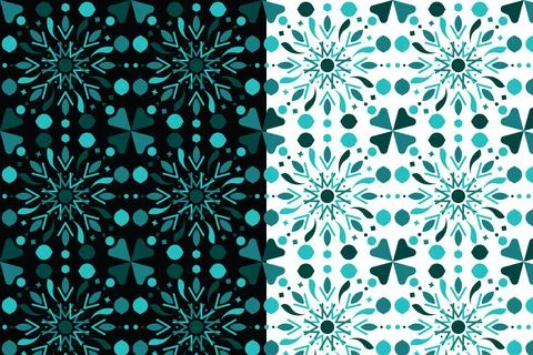 Abstract modern geometric seamless forms textile pattern eye catching design Stock Illustration